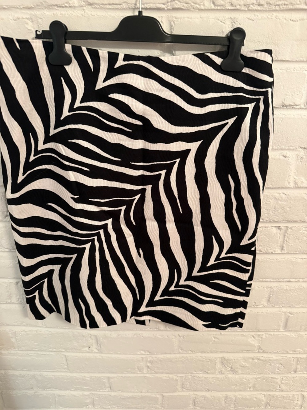Talbots Black and White Zebra Pencil Skirt